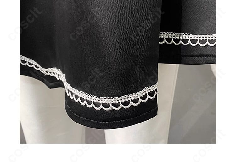 プロセカ KAITO コスプレ衣装の裾飾りディテール。動きに映える装飾とハリ感のある生地感