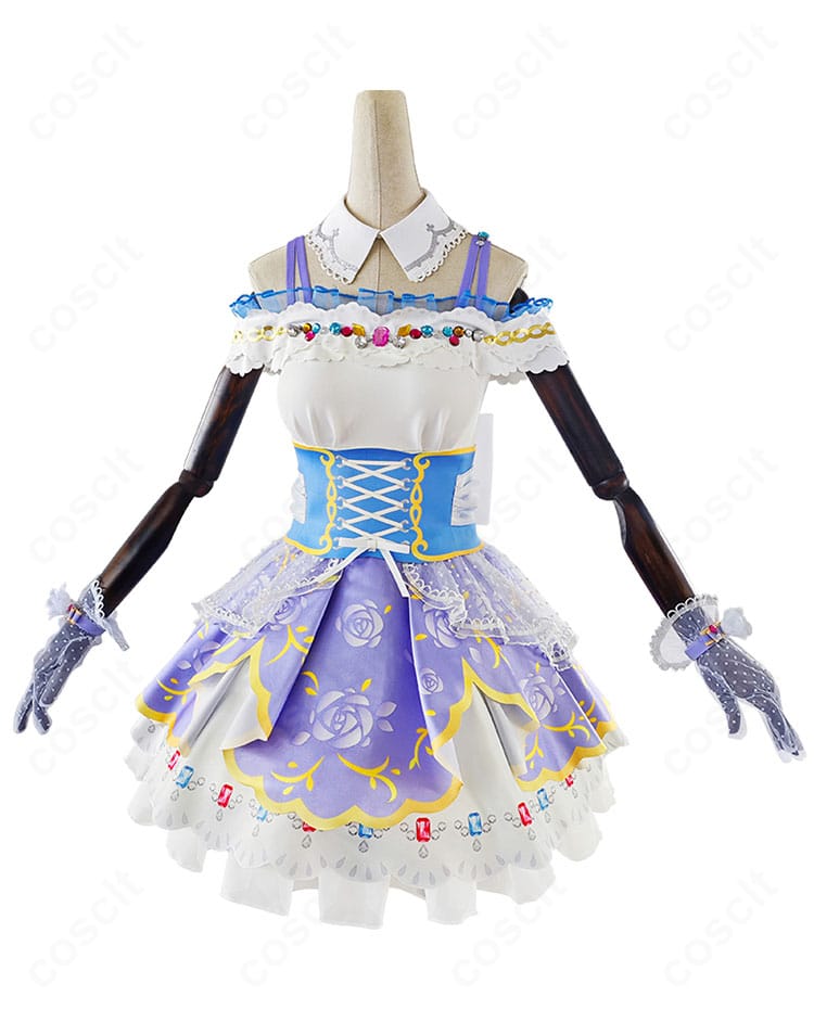 ラブライブ！スクフェス 絢瀬絵里のロイヤルプリンセス衣装 正面写真。高再現のつけ襟とスカートラインがわかるカット。