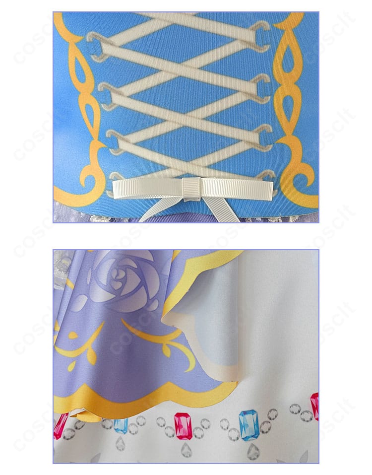 西木野真姫 腰封とスカート装飾の近接。腰飾りの配置バランスとスカートの艶を表現。