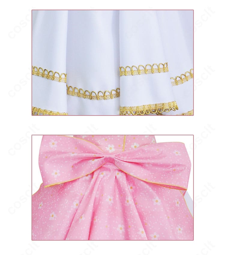 蝶の背飾りとスカート裾の装飾詳細。背面アクセントの立体感と裾のフリル構成を示す画像