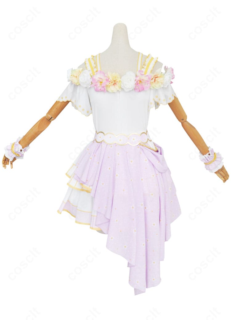 背面ビュー：リボンや背中の装飾バランス、スカートの落ち感が分かる東條希「花の女神」衣装の背面写真