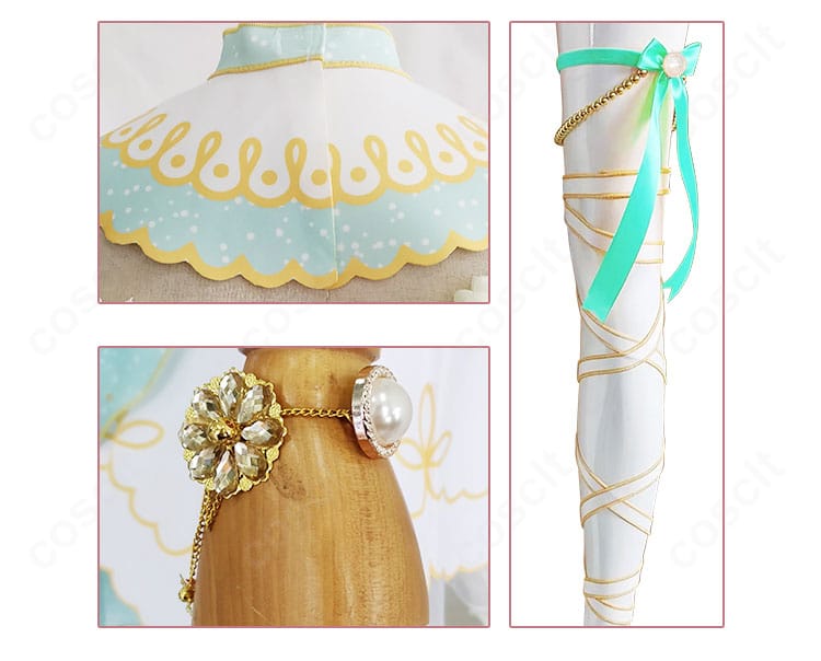 小泉花陽「心に春咲き」衣装 肩飾り・手首飾り・足飾りのパーツ詳細アップ