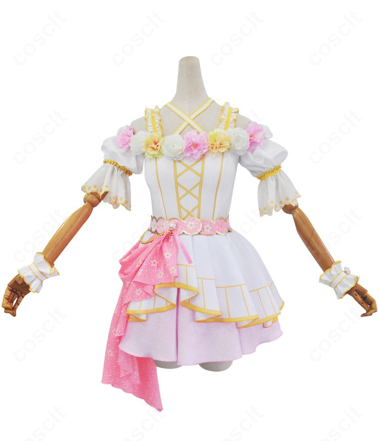 ラブライブ！スクフェス 矢澤にこ フラワーフェスティバル衣装の正面アップ。華やかな配色と精緻な刺繍ディテールを強調。