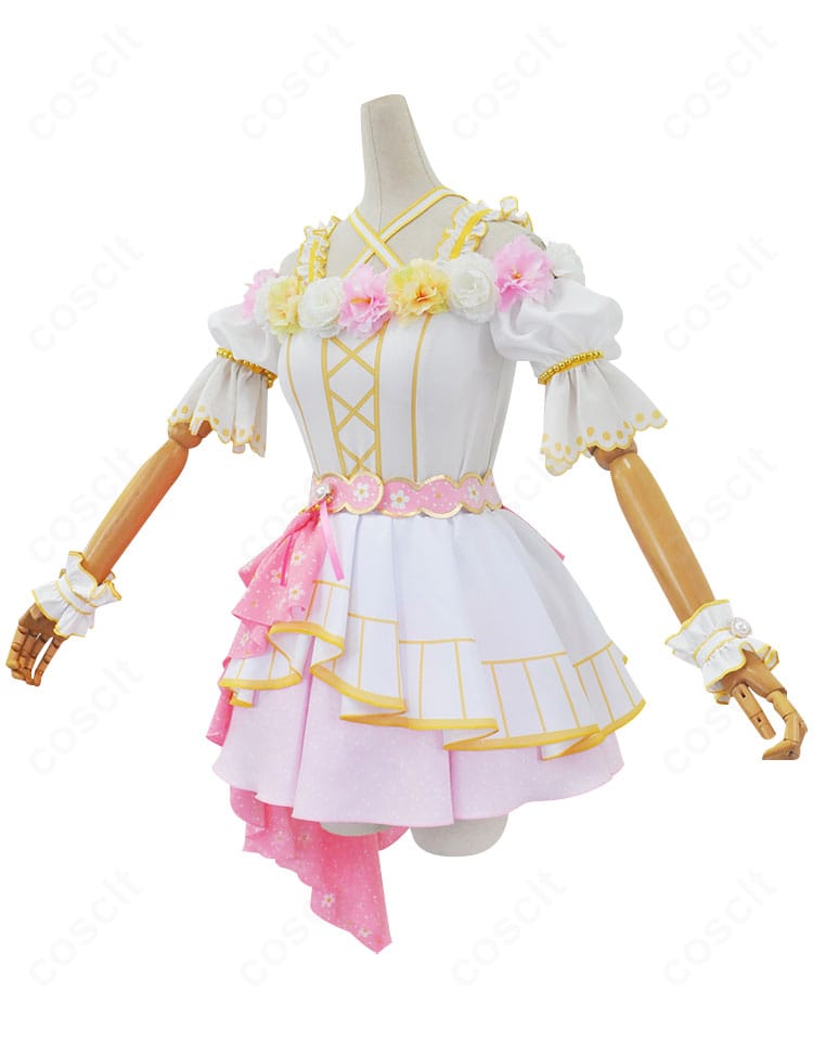 ラブライブ！スクフェス 矢澤にこ フラワーフェスティバル衣装の斜めアングル。立体装飾とフリルの重なりがわかるカット。