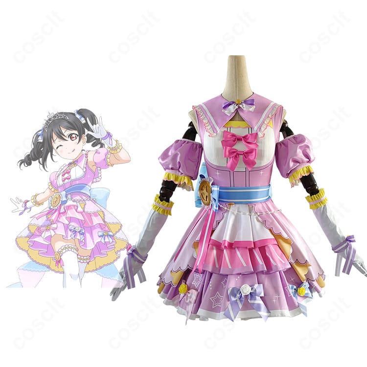 ラブライブ！スクフェス 矢澤にこ カウントダウンライブ編衣装を正面から。王冠やつけ襟、腰飾りなど特徴的ディテールを高再現で確認できる画像。