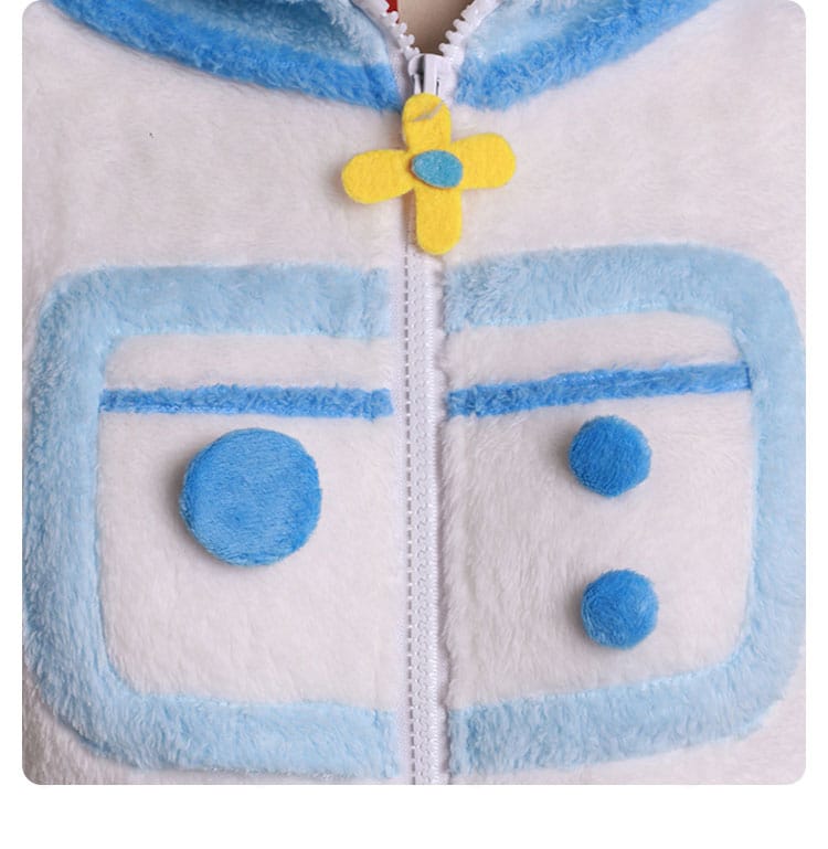 宇宙冒険家ジャンプスーツの襟元デザイン・留め具のディテール写真