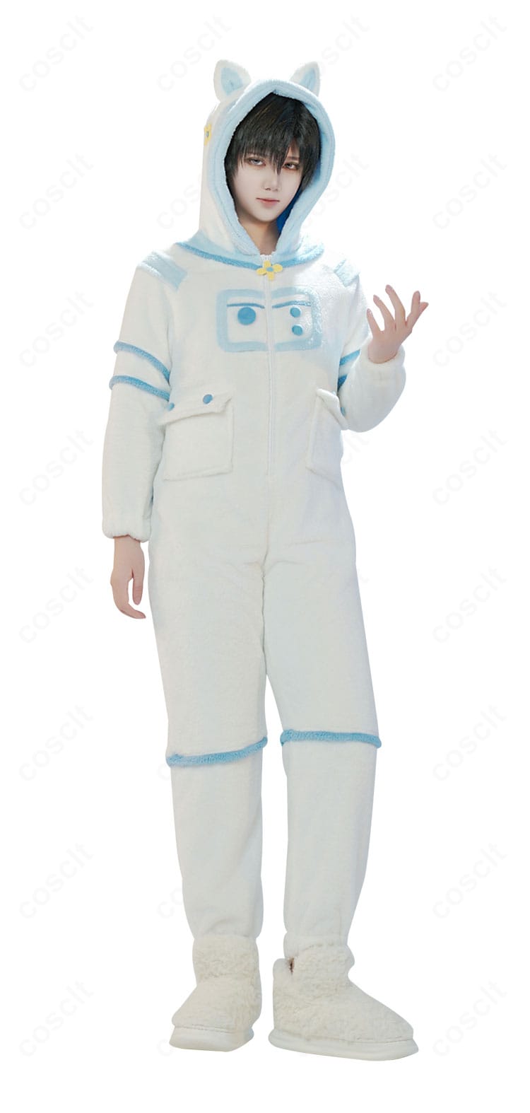 翼と尻尾の付け根構造が見える側面装飾の近接写真