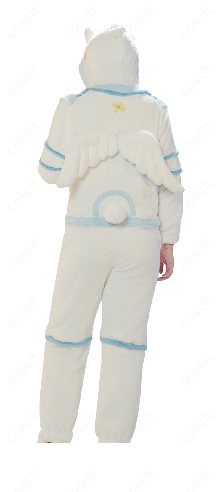 背中パネルと翼の配置バランスが分かる背面デザイン写真