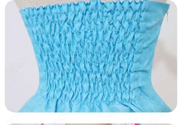 初音ミク 和バニー コスプレ衣装の腰部装飾ディテール。和風モチーフの意匠が分かる接写