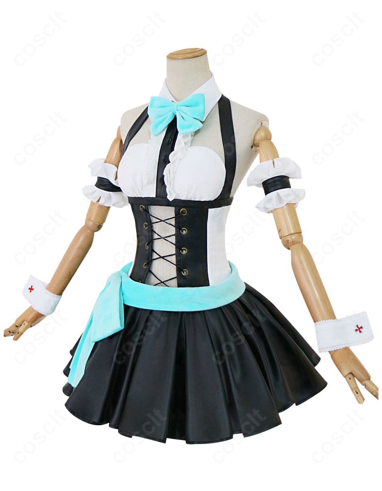 初音ミク バニー衣装の左側面。脇線のカーブとサイドのカッティングが見える画像。