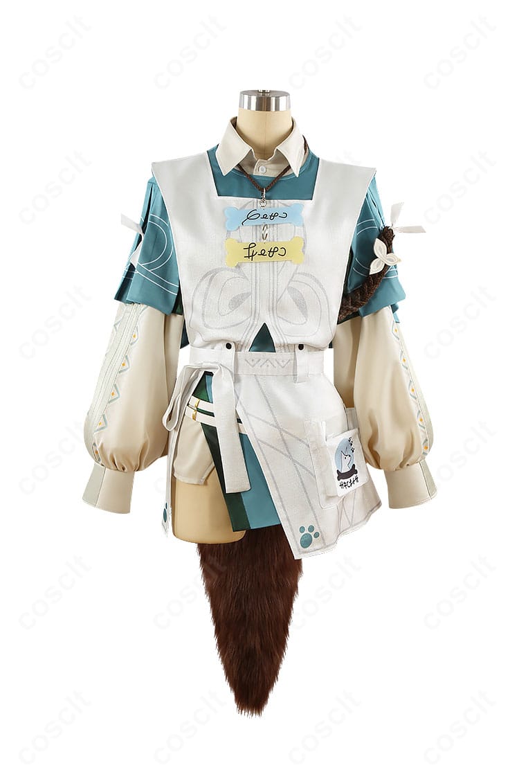 ガル コスプレ衣装の正面全身。上着のラインと胸元の装飾、ベルト位置が分かるカット