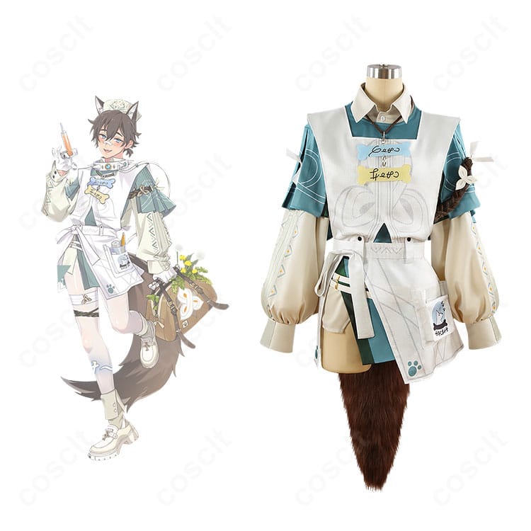 ガルの公式ビジュアルと並んだ正面全体像。NU:カーニバル『天命の光を護りし者』衣装の配色とシルエットを比較できるイメージ