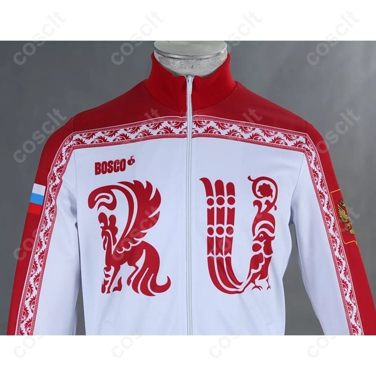 ユーリ!!! on ICE ヴィクトル代表ジャージ｜軽量通気で快適、精密ロゴ再現の2点セット - 4枚目の画像