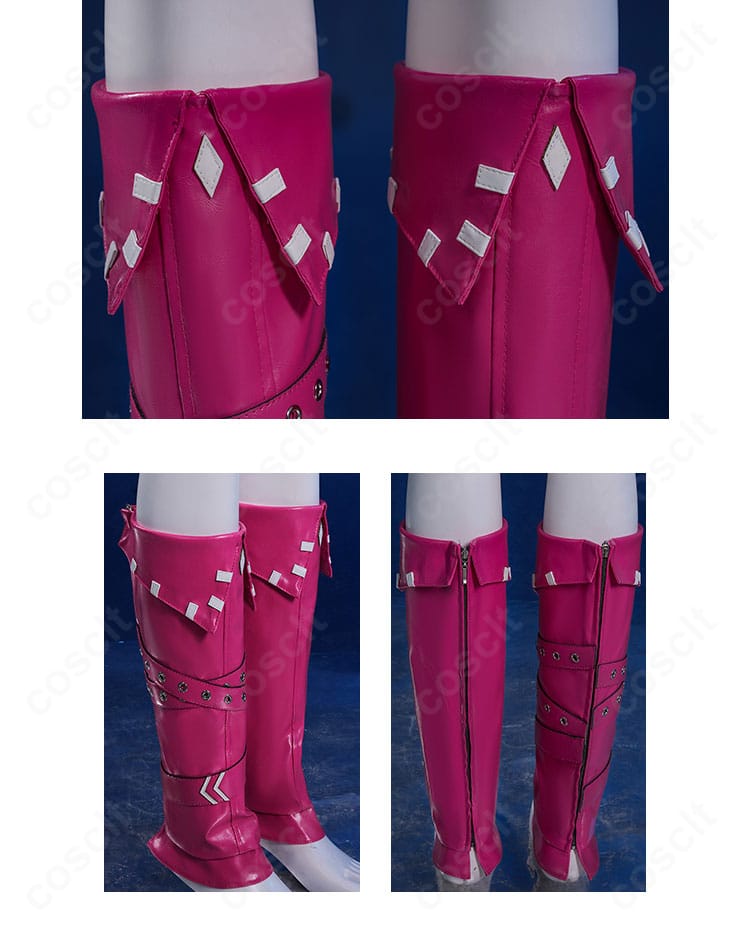 納棺師コスプレ衣装 靴ひも装飾の近接。編み上げ部分の再現性を示すアップ。