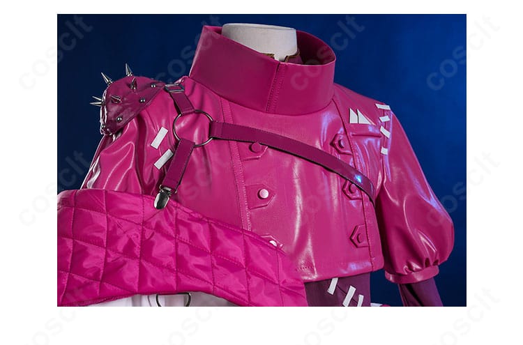 納棺師コスプレ衣装の上衣ディテール。胸元装飾と刺繍モチーフを強調したアップ。