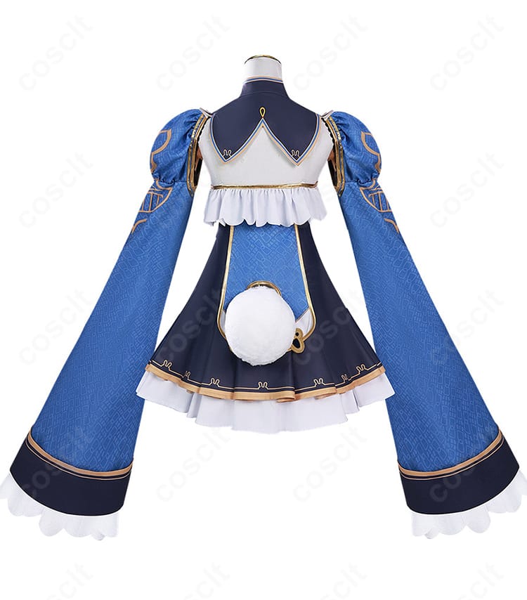 兎田ぺこら ペキョンシー コスプレの背面全体。背面ラインと装飾のバランスを忠実に再現。