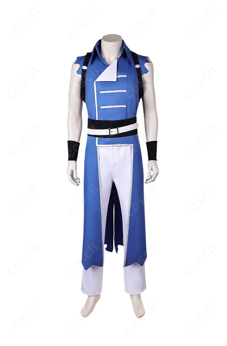 リヒター・ベルモンドのコスプレ衣装正面全体。落ち着いた色味と精緻な装飾で高再現を実現。