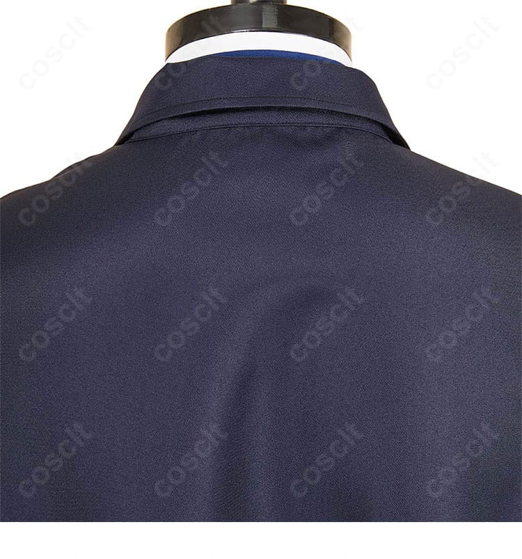 森蘭丸コスプレ衣装の背面装飾詳細。背中の切替とマントの取り回しを重視したデザイン画像