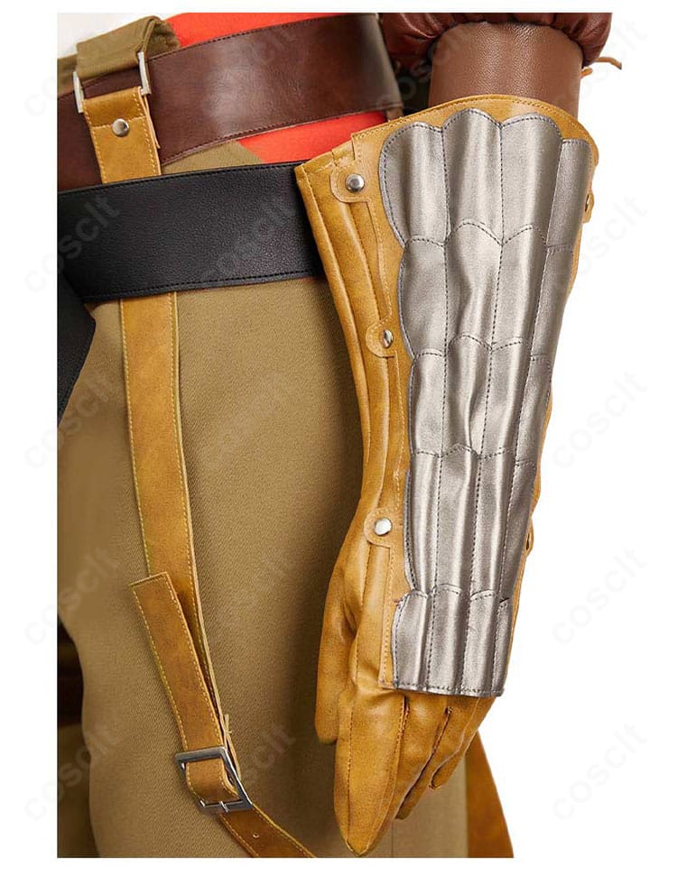 ジェマの手袋ディテール。ステッチと装飾の再現度を強調した近接写真。