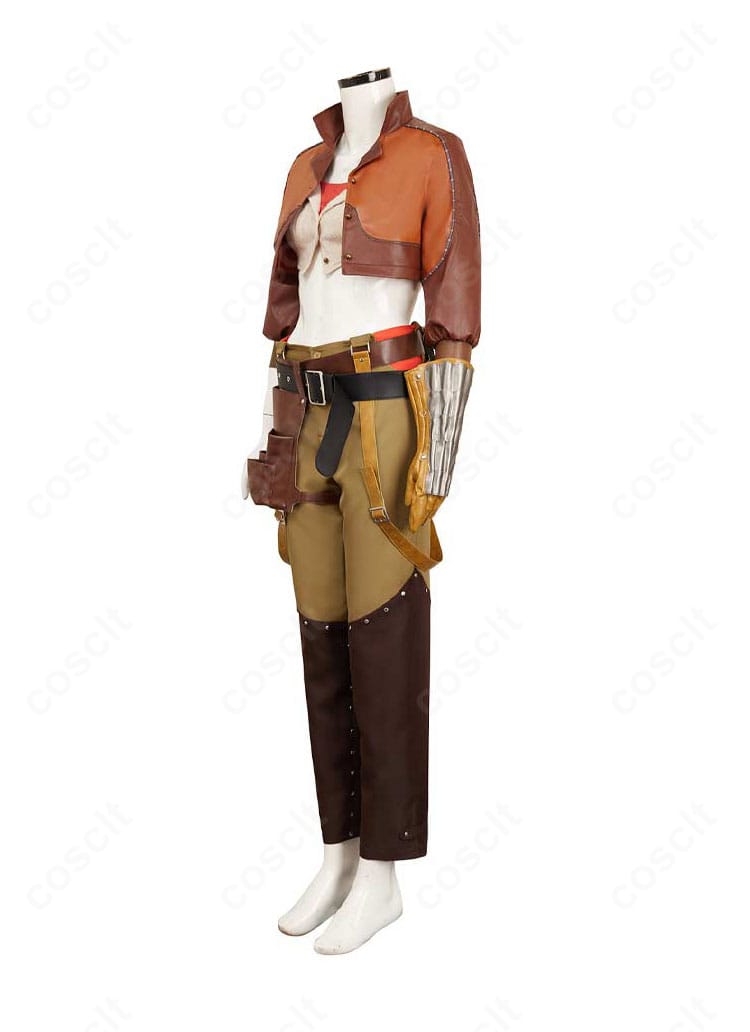 ジェマ衣装の左側面。袖口と腰回りのディテール、配色バランスを確認可能。