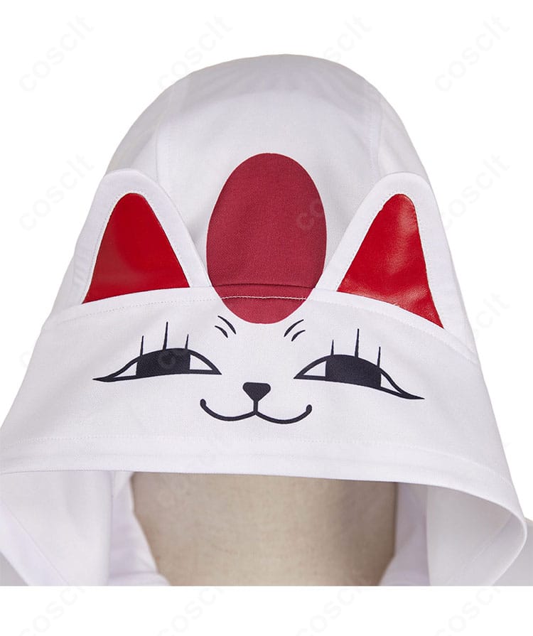 ターボババア 招き猫パーカーのフード装飾アップ。招き猫モチーフが際立つ立体的なディテール。