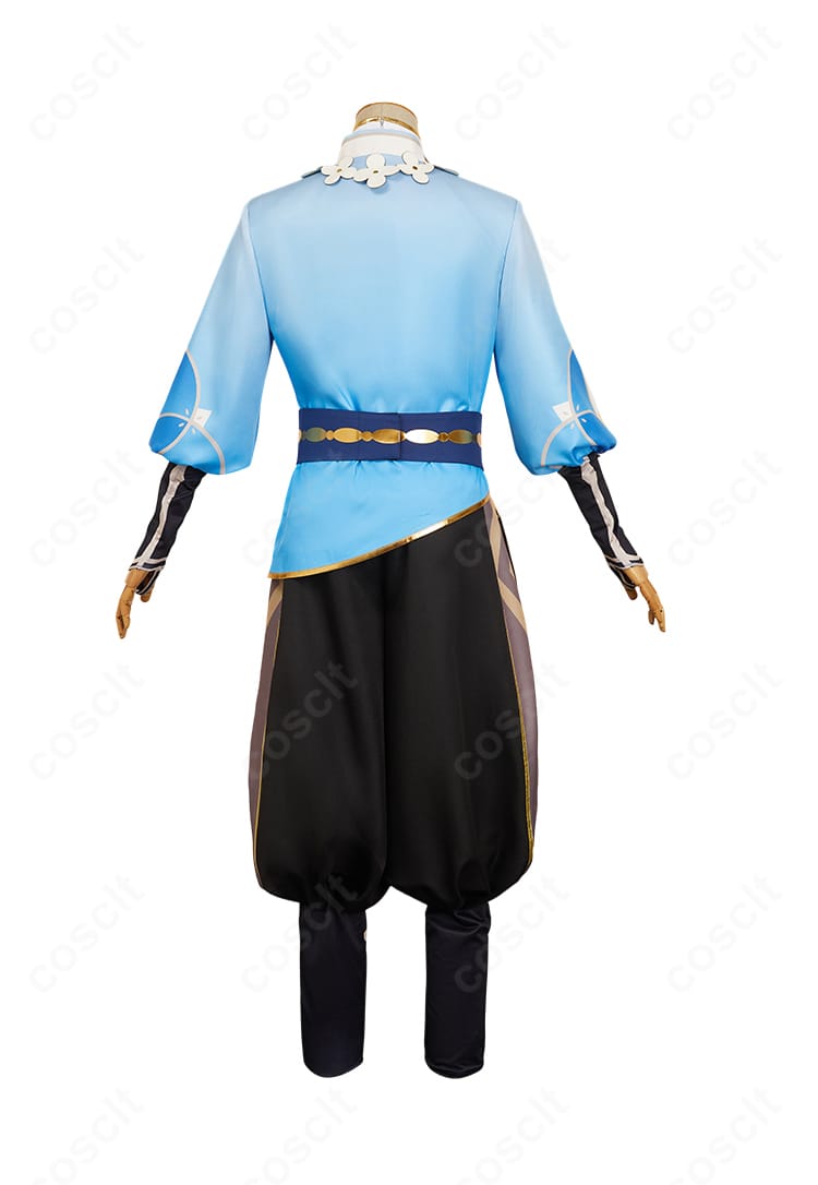 原神 空(Aether)花の騎士 背面画像。背中の装飾配置と裾のカッティングを忠実に再現した様子