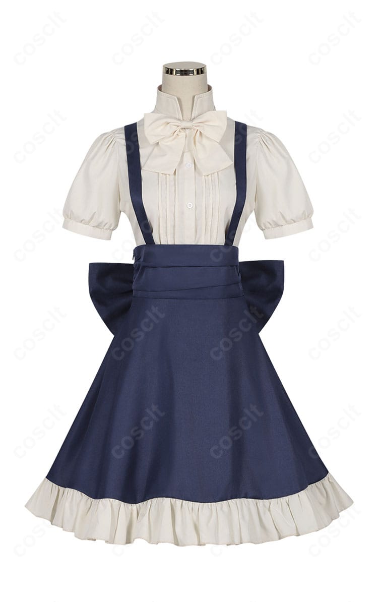 商品正面：マリアンヌ・オーンスタイン衣装のシャツ刺繍とスカーフ、スカートのシルエットが分かる高再現の全身画像