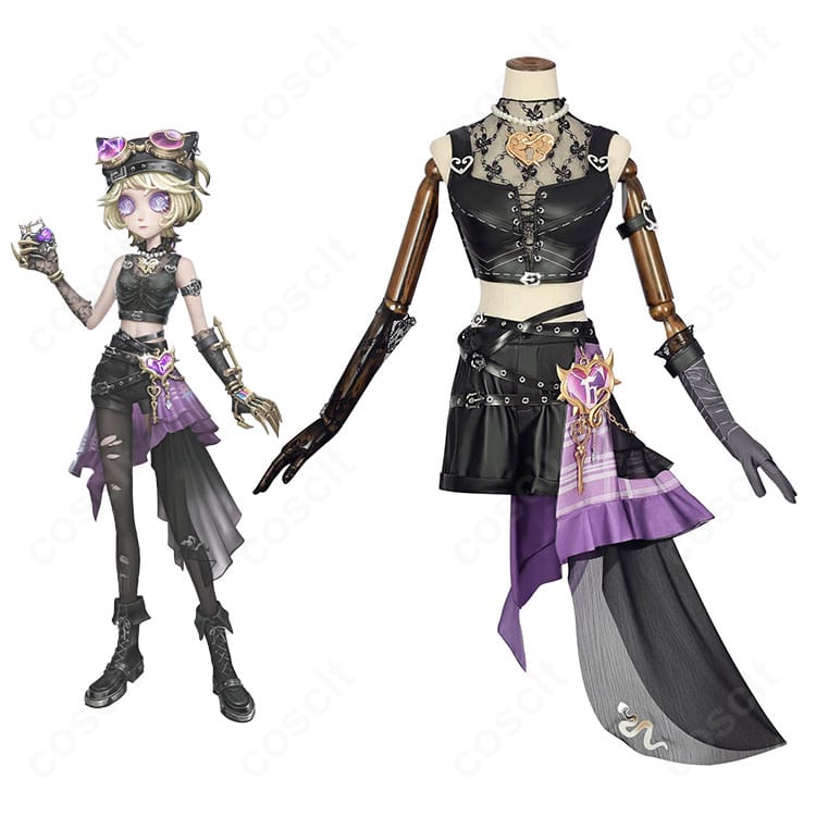 第五人格 機械技師 トレイシー・レズニック衣装の正面と公式キャラクター比較。質感と配色を忠実再現した高精度コスプレ。