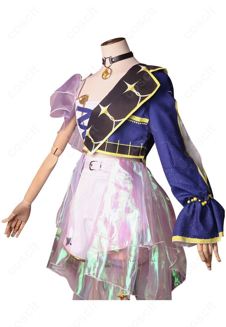 左側面カット：常闇トワ「Break your ×××」衣装の袖口とショルダー周りのディテール｜ホロライブ