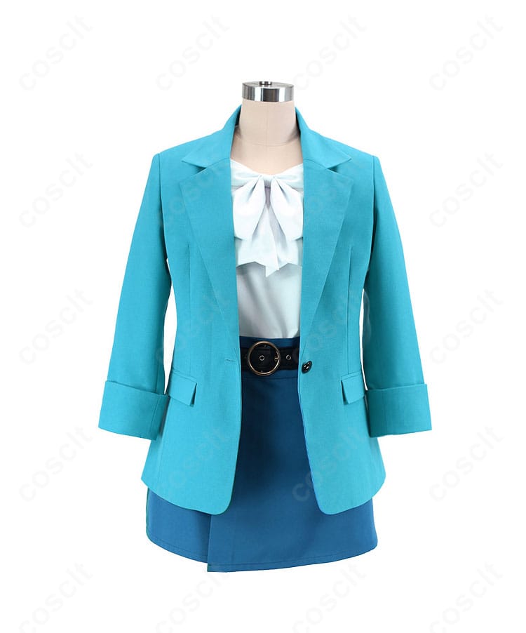 デリシャスパーティ♡プリキュア 芙羽ここねの春私服コスプレ正面。爽やかな配色ときれいなシルエットが特徴。