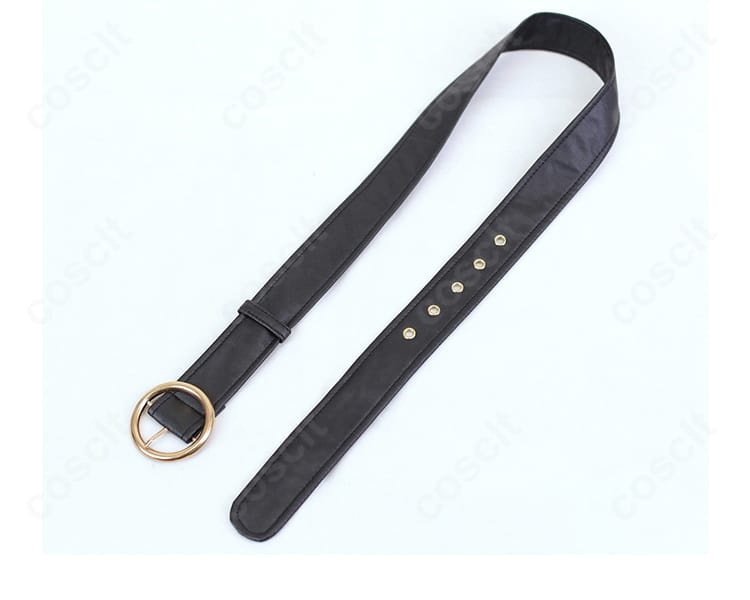 芙羽ここね春私服の腰帯ディテール。ウエストマークでスマートな印象に。