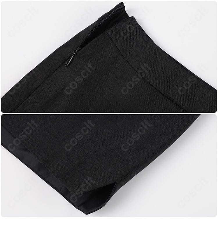 京極サツキ衣装のチェーンディテール。装飾チェーンの長さと取り付け位置