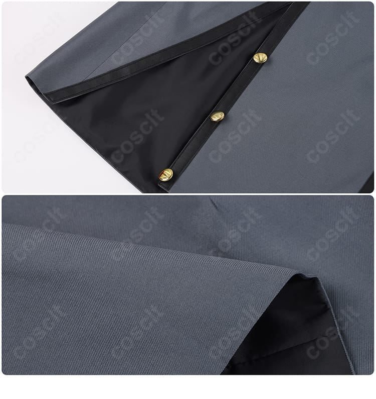 京極サツキ衣装の裾デザイン。コート裾のラインと足元のバランス