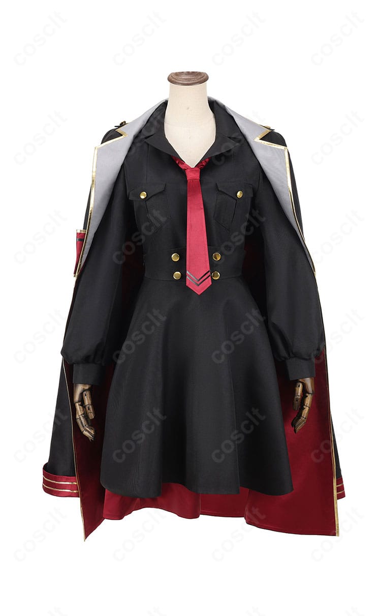 ブルーアーカイブ 元宮チアキ コスプレ衣装の正面全体像。鮮やかな配色と端正なシルエットが映えるスタイリング。