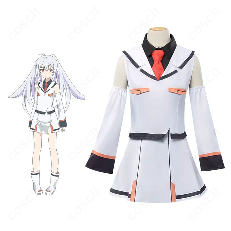 アイラのターミナルサービス制服コスプレ正面とキャラクター比較画像。清楚な配色とネクタイまで高再現。