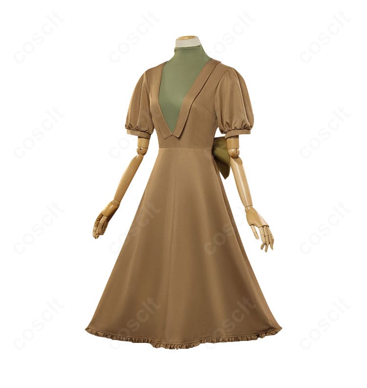 大道寺知世 劇場版コスプレ衣装の側面。ウエストラインとスカートのドレープ感が分かる画像