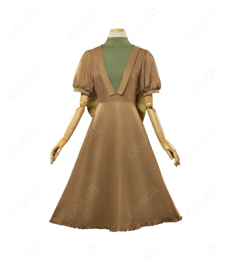 大道寺知世 劇場版コスプレ衣装の正面全体。清楚なAラインと襟元デザインを確認できる画像