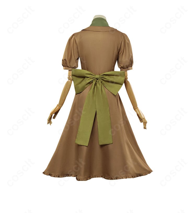 大道寺知世 劇場版コスプレ衣装の背面。大きな蝶結びリボンと背中のラインを示す画像