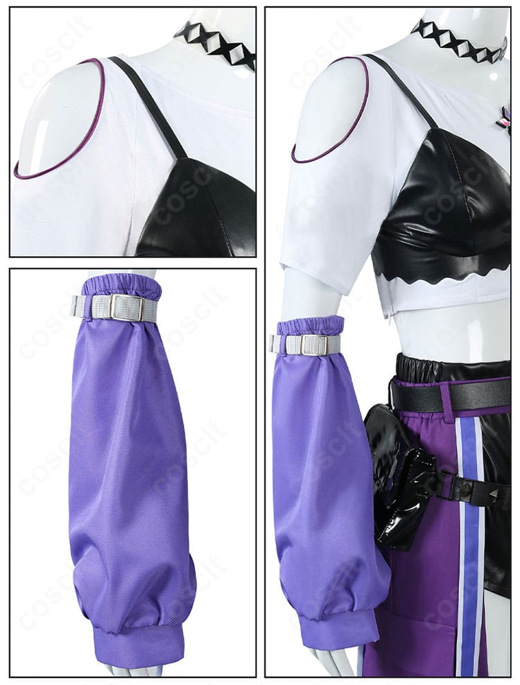 ホロライブ 綺々羅々ヴィヴィの肩・袖装飾の接写。ステージ映えする立体感を表現