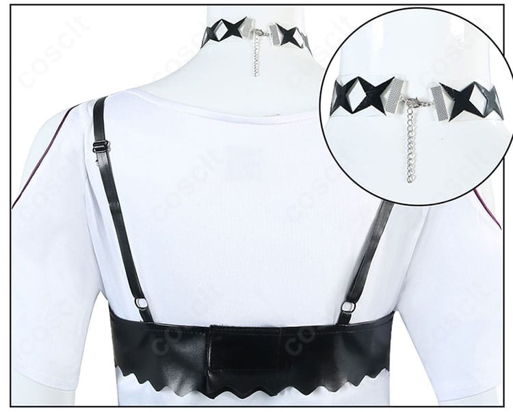 ホロライブ 綺々羅々ヴィヴィの背面ネックレス装飾のクローズアップ。背中のポイントデザイン