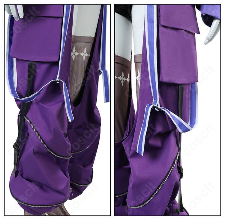 ホロライブ 綺々羅々ヴィヴィのパンツ裾まわり装飾の詳細。足元のデザインと質感を強調