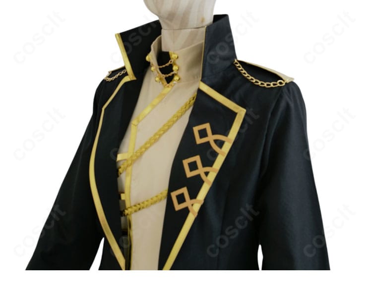 襟周りの拡大。ネックラインと襟の角度が分かるサンチョ衣装の襟装飾ディテール