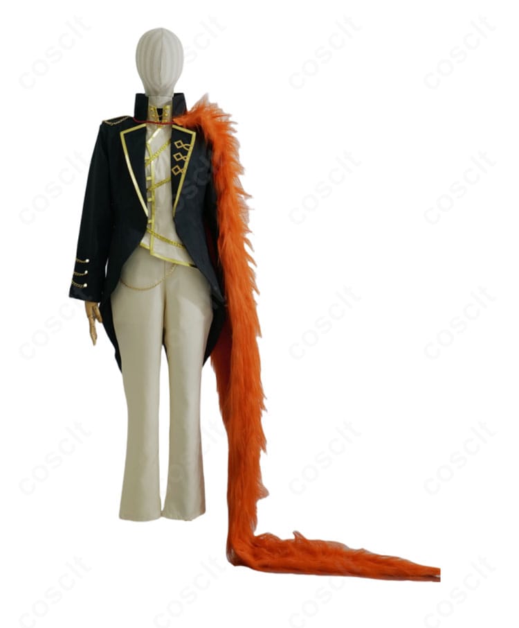 装飾のクローズアップ。サンチョ衣装の金具・ステッチ・エッジ処理など細部再現のディテール