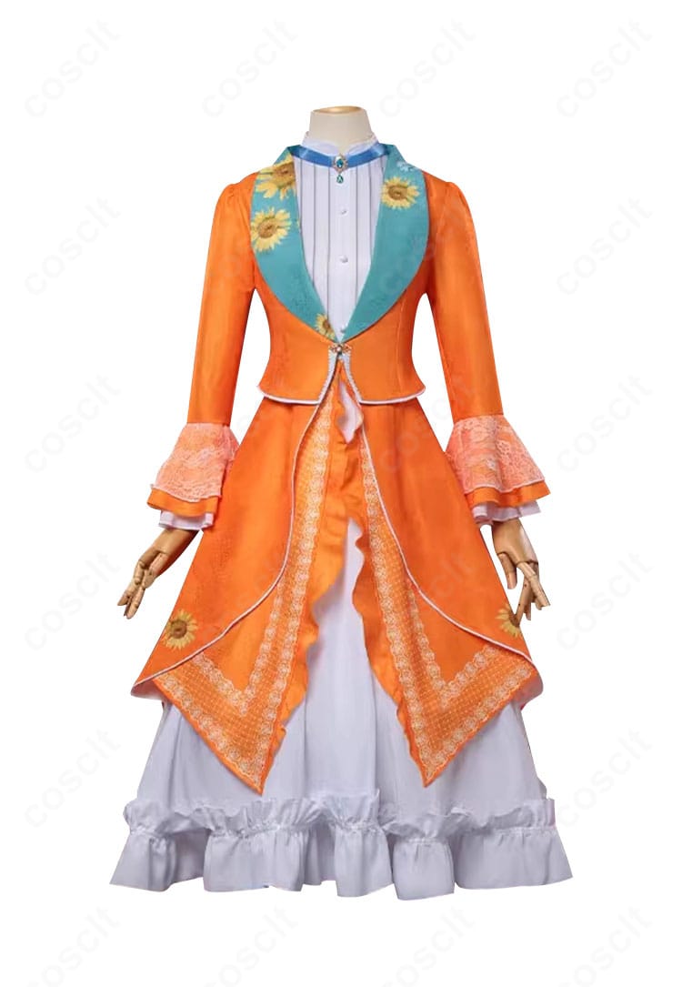 第五人格 アリス・デロス（記者）ミズ・ワトソン衣装の正面全体。コートとワンピースのレイヤードが特徴。