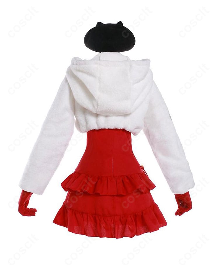 商品背面写真。背面のシルエットと着丈バランス、自然な落ち感を確認できるアスカ冬私服デザイン。