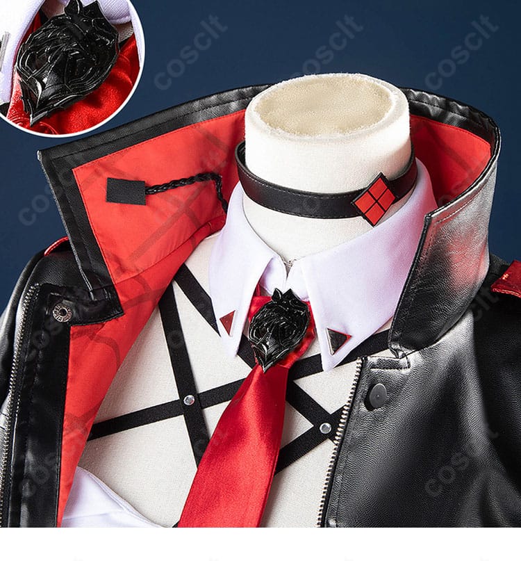 ラピ衣装のネクタイデザインとノット周りのディテール