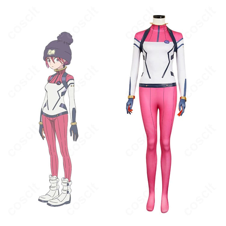 機動戦士ガンダム Gのレコンギスタ アマテ・ユズリハのパイロットスーツ前面と公式ビジュアル比較。配色とラインを忠実再現。