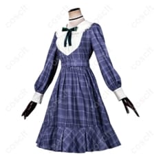 BanG Dream! 若葉睦 チェック柄ワンピース 高再現コスプレ｜着脱ラクで撮影映え・S～XXL対応 - 2枚目の画像（サムネイル）