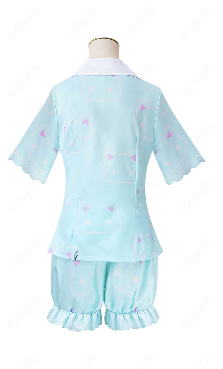 早瀬ユウカ パジャマコスプレ衣装の背面ビュー｜上品シルエットと高品質仕立てのディテール