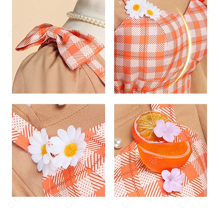 花里みのり コスプレ衣装 ネックレスのディテール。上品な装飾で胸元をエレガントに。